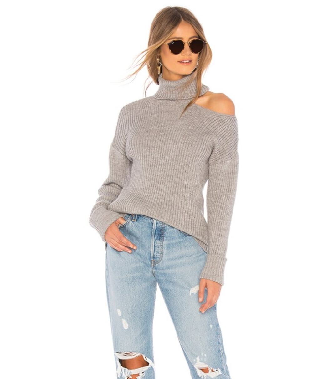 Lovers + Friends Gray Del Mar Sweater XL NWT